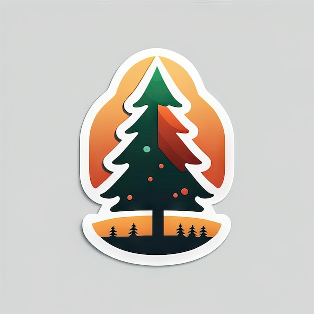 Photo christmas tree sticker