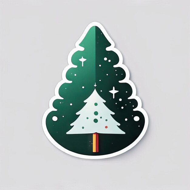 Photo christmas tree sticker