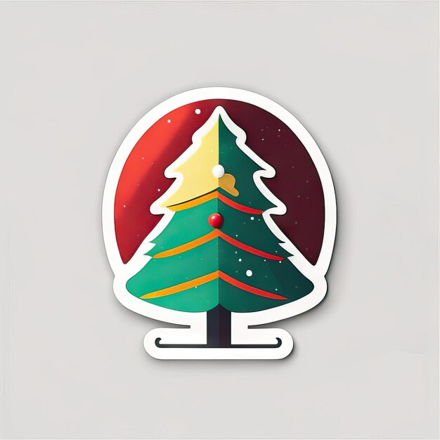 Christmas tree sticker