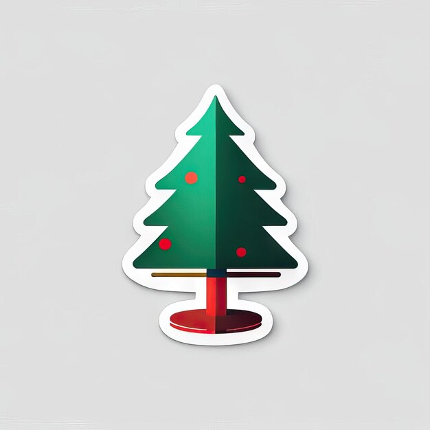 Christmas tree sticker