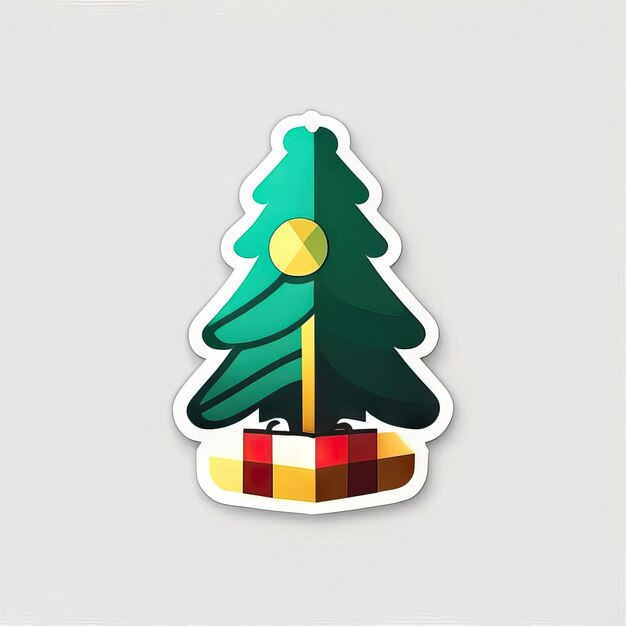 Photo christmas tree sticker