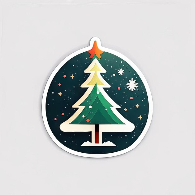 Christmas tree sticker