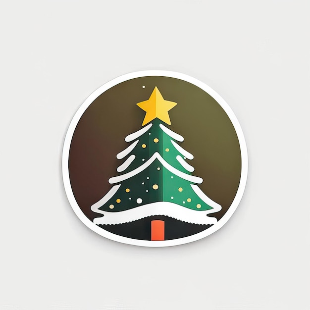 Christmas tree sticker