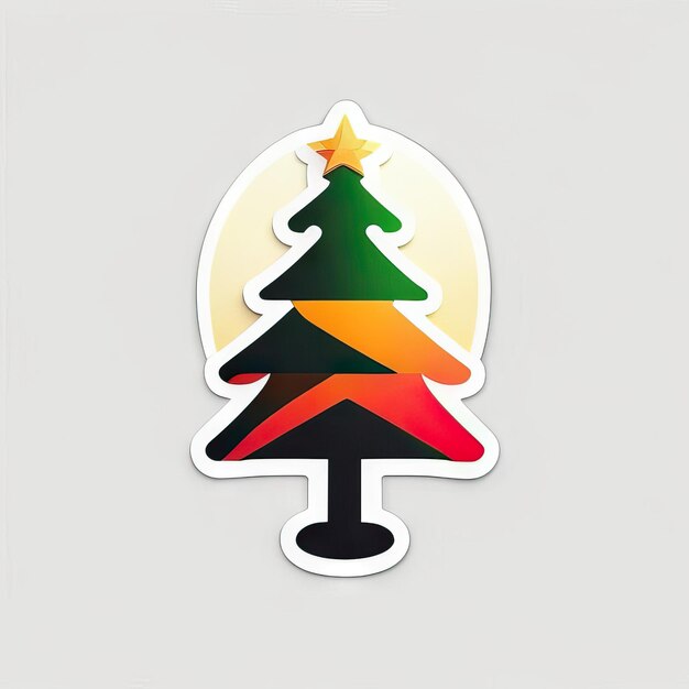 Photo christmas tree sticker