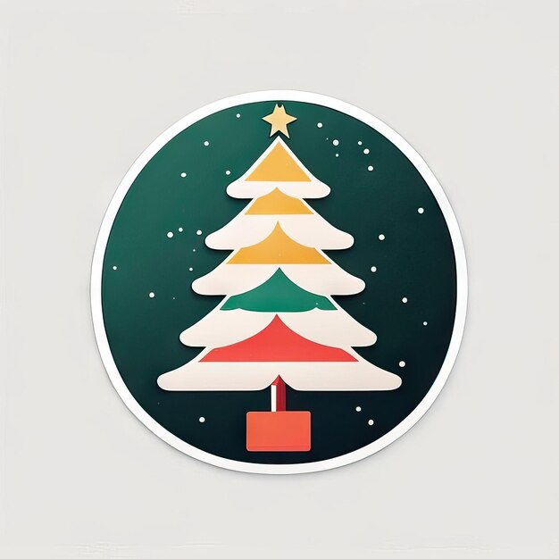 Christmas tree sticker