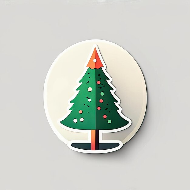 Photo christmas tree sticker