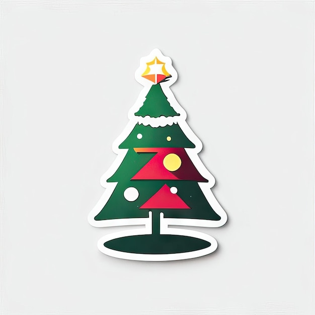 Christmas tree sticker