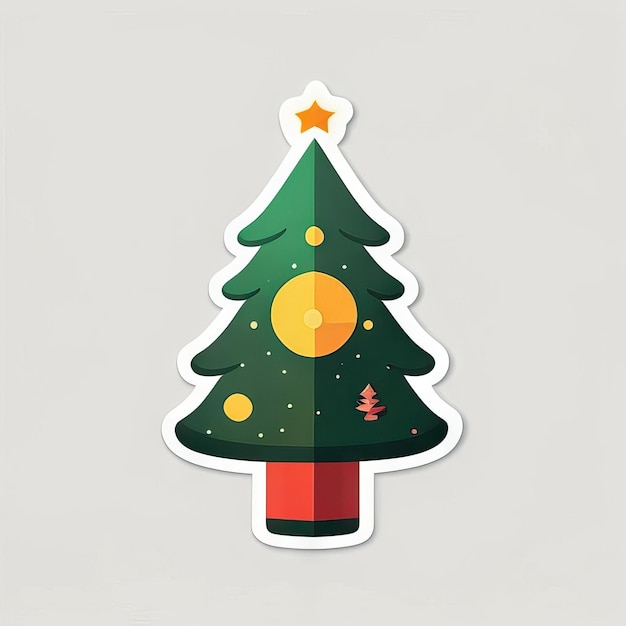Photo christmas tree sticker