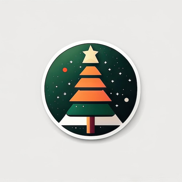 Christmas tree sticker