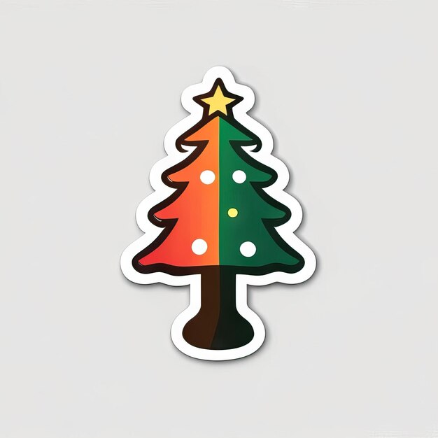 Christmas tree sticker