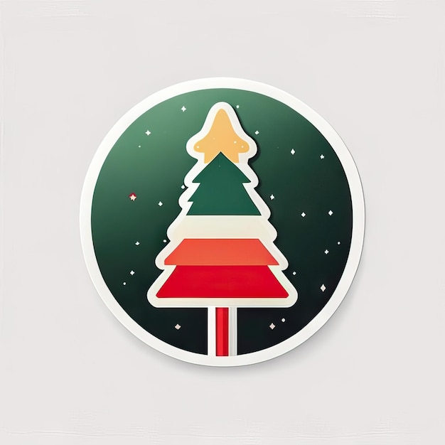 Christmas tree sticker