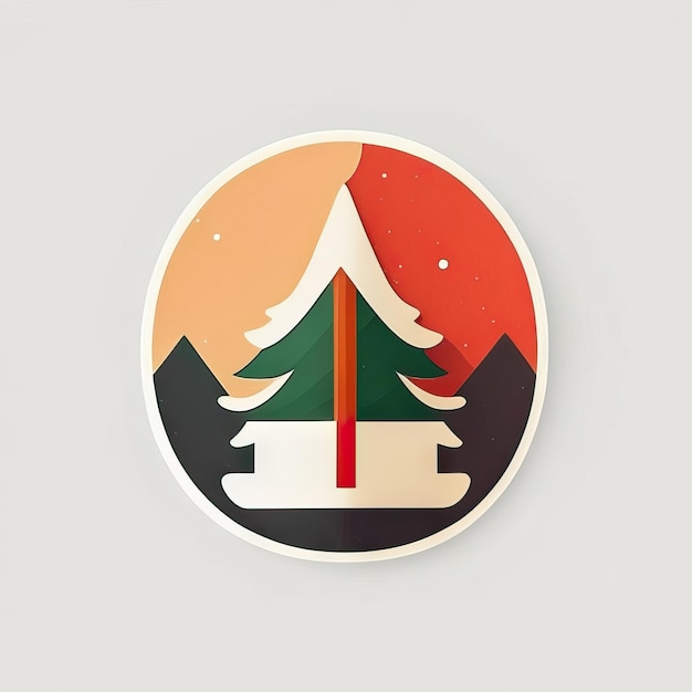 Photo christmas tree sticker