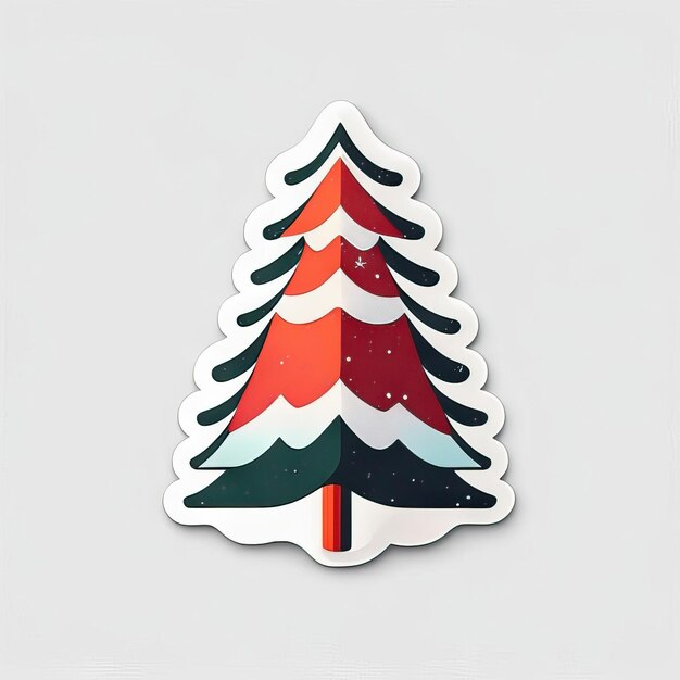 Photo christmas tree sticker