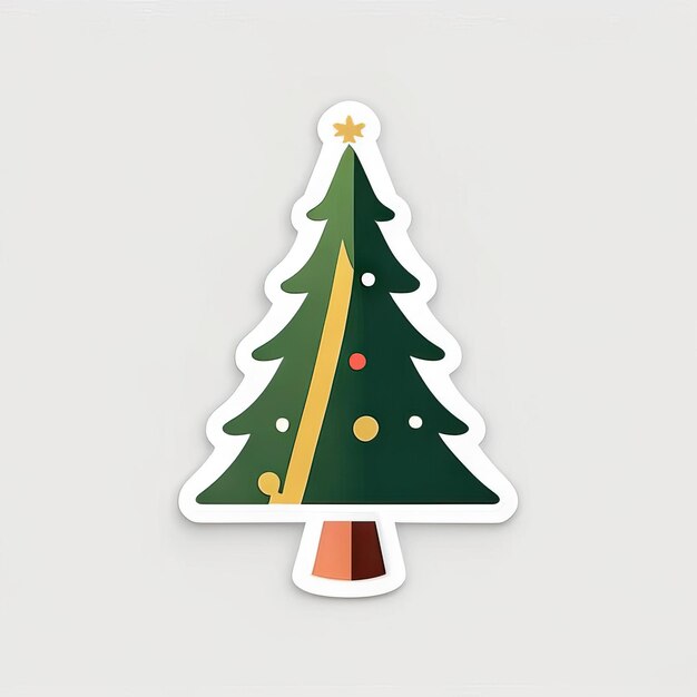 Photo christmas tree sticker