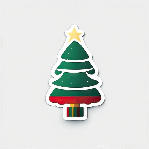 Photo christmas tree sticker