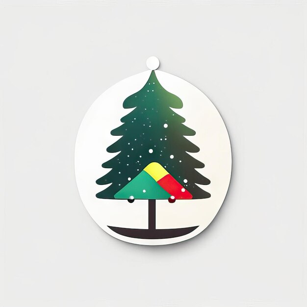 Photo christmas tree sticker