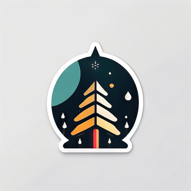 Photo christmas tree sticker