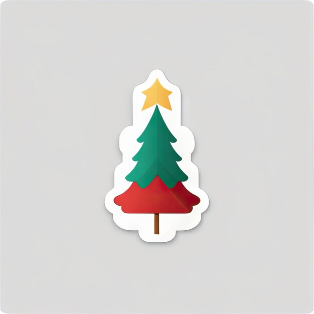 Photo christmas tree sticker