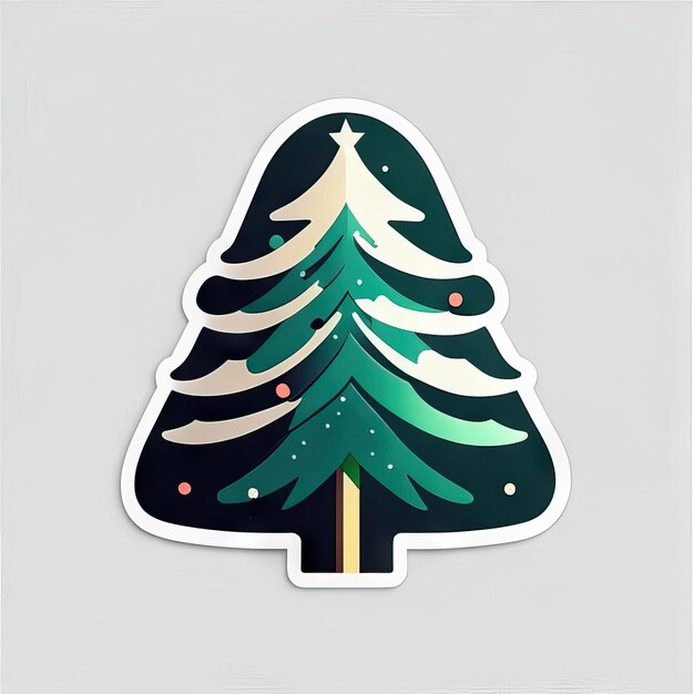 Photo christmas tree sticker