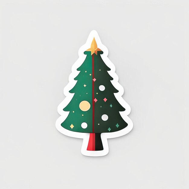 Photo christmas tree sticker