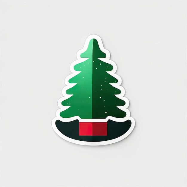 Photo christmas tree sticker