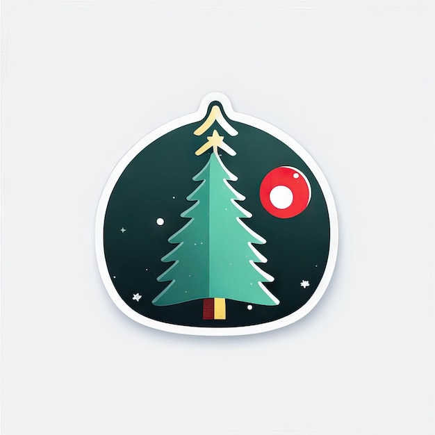 Photo christmas tree sticker