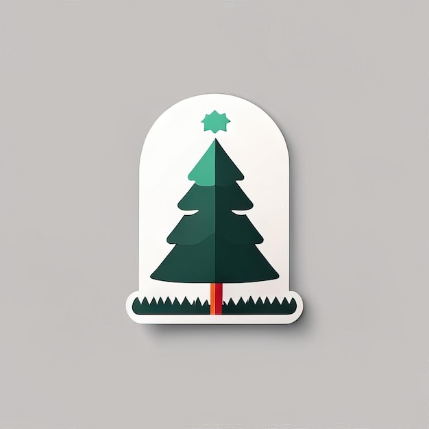 Photo christmas tree sticker