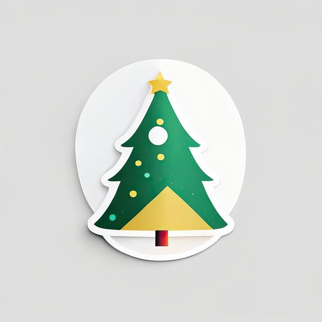 Photo christmas tree sticker