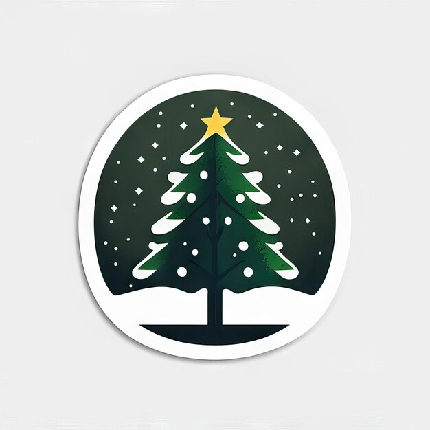 Photo christmas tree sticker