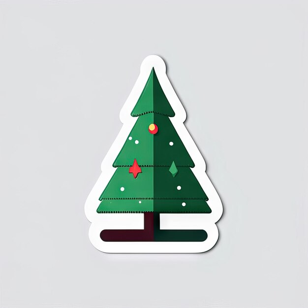 Photo christmas tree sticker