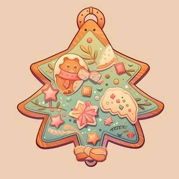 Photo christmas tree stickers