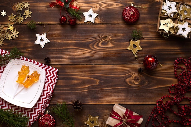 christmas tree on table