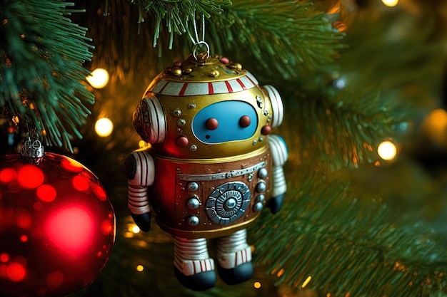 Елочная игрушка на новогодней елке праздничный новогодний декор