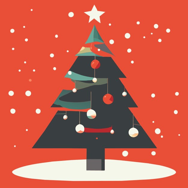 Photo christmas tree vector illustration