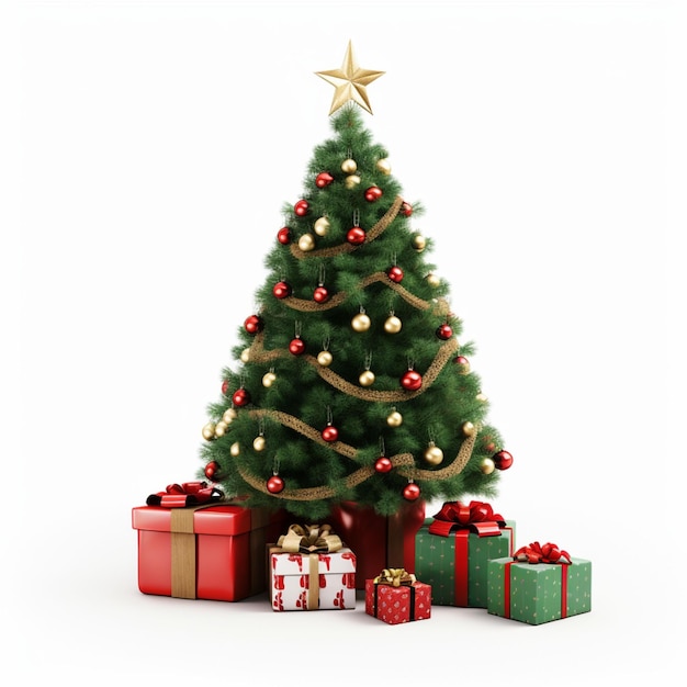 christmas tree on white background