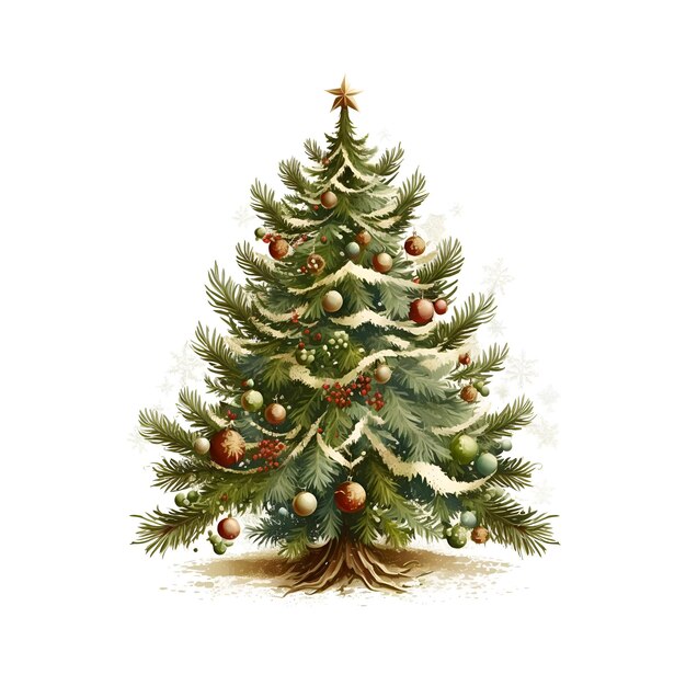 Christmas tree on a white background