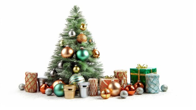 Christmas tree on White background