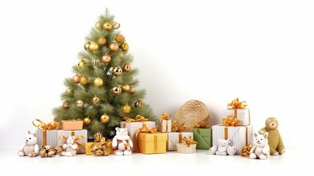 クリスマスツリーのデザインと抽象的な背景