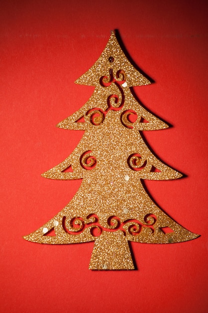 Foto albero di natale con glitter