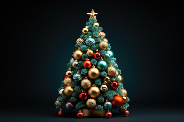 a christmas tree with ornaments