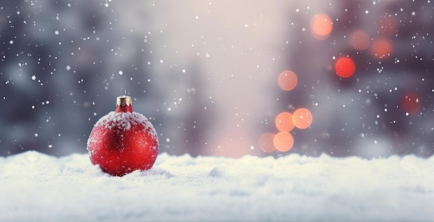 christmas tree with red ornament hanged on it over background