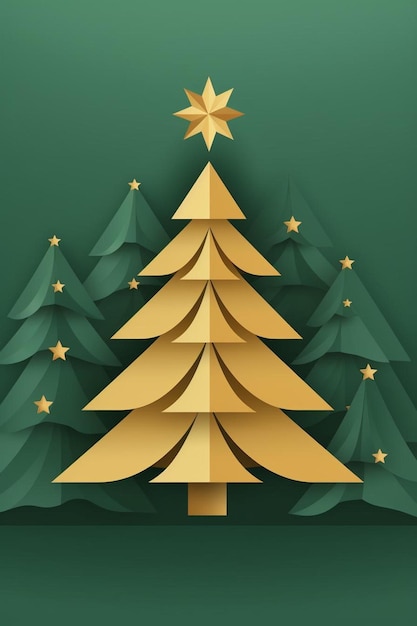 Рождественская елка со звездой на вершине