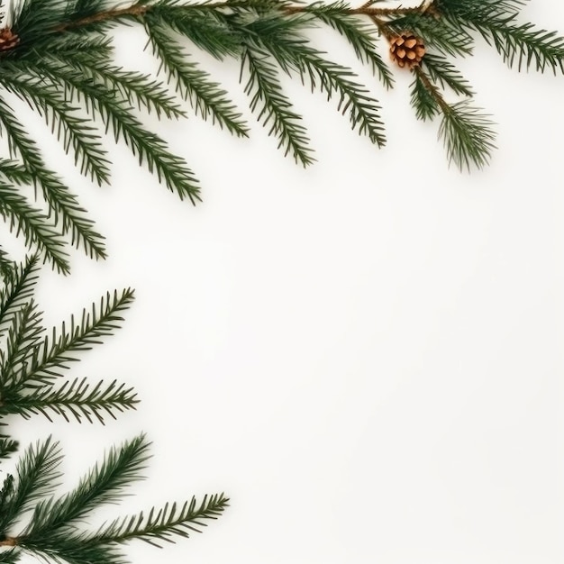 Photo a christmas tree with a white background with a christmas ornament on it.