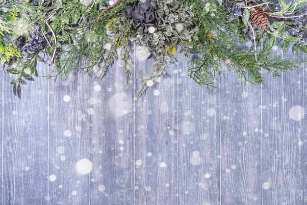 Fondo di legno dell'albero di natale