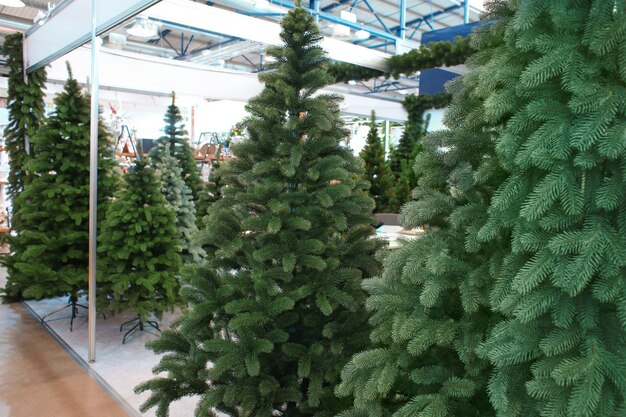 Foto alberi di natale nel centro commerciale