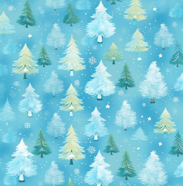 Photo christmas trees winter background