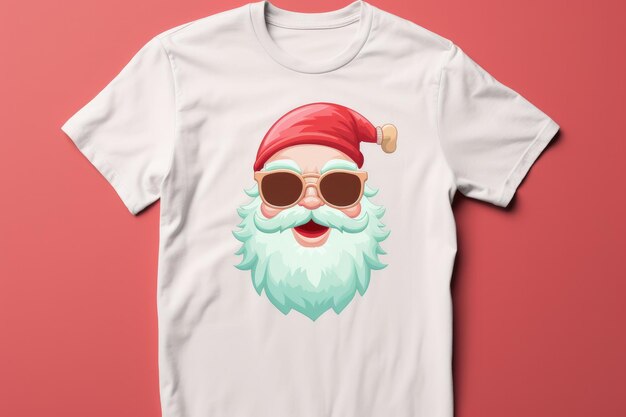 Christmas Tshirt with Santa Claus Generative Ai