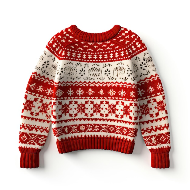 Christmas ugly sweater isolated Illustration AI Generative