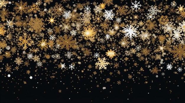 Christmas Vector Background with Gold Falling