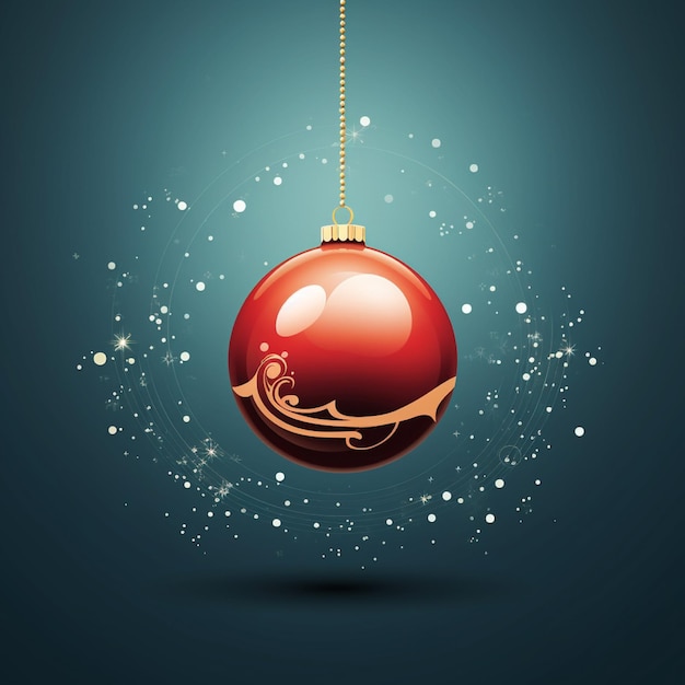 クリスマスのベクトルグラフィックデザイン背景に1つのクリスマスバブル